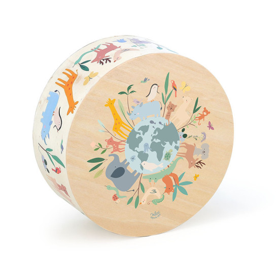 Toba cajon din lemn - Design animale - Vilac Toba cajon din lemn - Design animale - Vilac