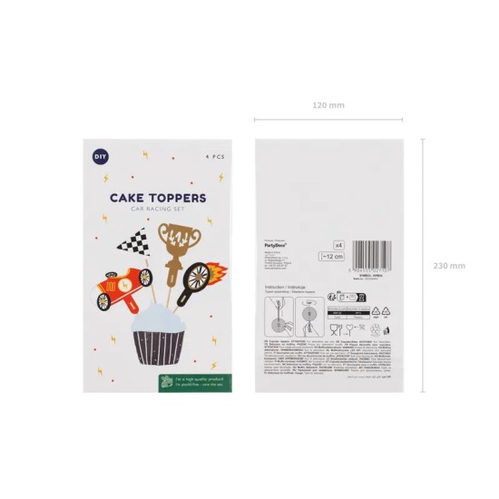 Topper Tort/Prajituri - Masini de Curse - Party Deco Topper Tort/Prajituri - Masini de Curse - Party Deco