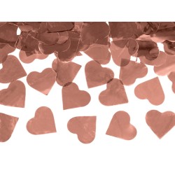 Tub confetti inimioare rose gold, 60 cm