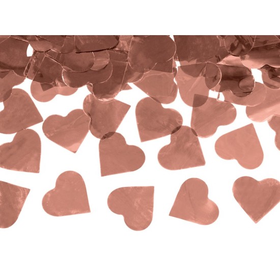 Tub confetti inimioare rose gold, 60 cm