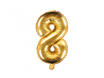 Balon Auriu 35 cm Cifra 8