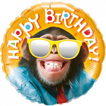 Balon Cimpanzeu Happy Birthday 46 cm