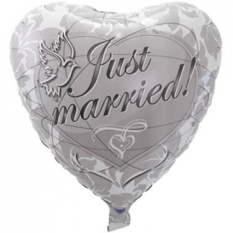 Balon Inima Just Married 43 cm