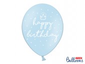 6 Baloane 30 cm Happy Birthday Blue