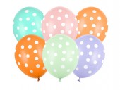 6 baloane 30 cm multicolore cu buline