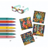 Atelier de colorat 3D Djeco, Fantezie in padure