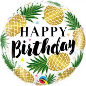 Balon Ananas Happy Birthday 45 cm