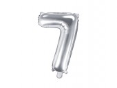 Balon Argintiu 35 cm Cifra 7