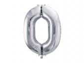 Balon Argintiu 86 cm Cifra 0
