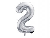 Balon Argintiu 86 cm Cifra 2