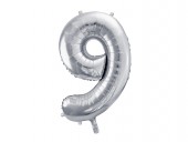 Balon Argintiu 86 cm Cifra 9