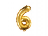 Balon Auriu 35 cm Cifra 6