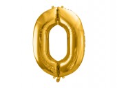 Balon Auriu 86 cm Cifra 0