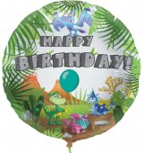 Balon Heliu Dino Happy Birthday