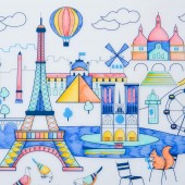 Plansa de colorat din silicon - PARIS