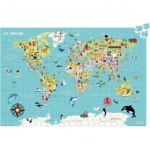 Puzzle harta lumii 500 piese in limba Franceza
