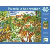 Puzzle observație Dinozauri 100 pcs