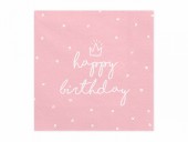 Servetele Roz „Happy Birthday”