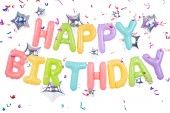 Set Baloane „Happy Birthday” Multicolore