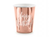 Set pahare „Happy Birthday” Roz- Aurii