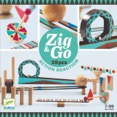 Zig&Go Djeco, set de constructie trasee, 28 piese